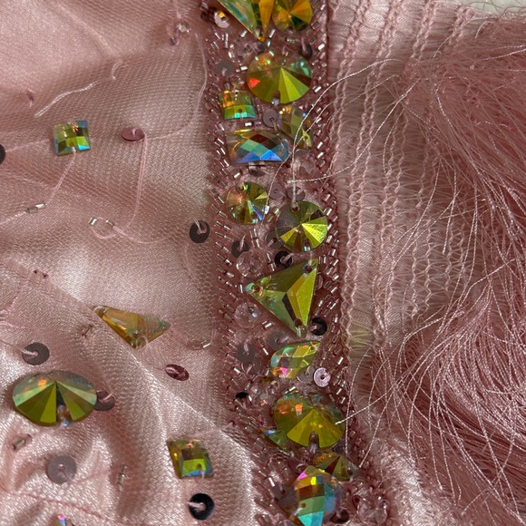 MNM Couture Formal Short Beaded Fringe Dress - Picture 15 of 16